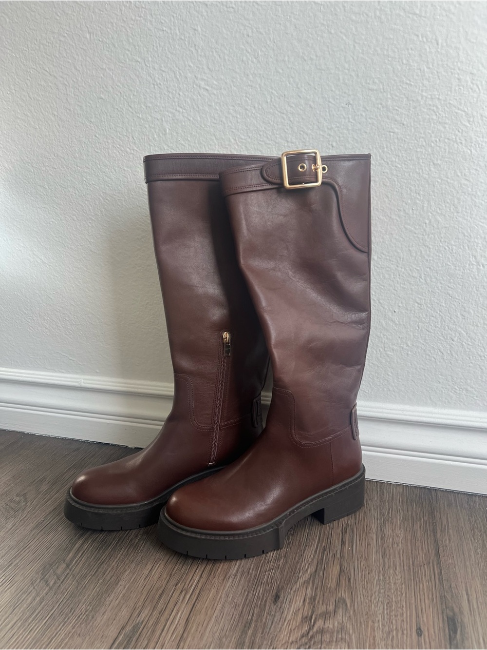 Coach Brown Leather Boots